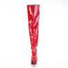 Pleaser SEDUCE-3010 Red Heeled Thigh High Boots