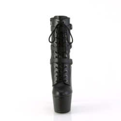 Pleaser ADORE-1043 Black Vegan Leather Matching Boots
