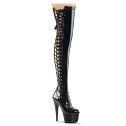 Pleaser ADORE-3050 Platform Laced Thigh High Boots