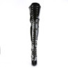 Pleaser SEDUCE-3024 Patent Laced Thigh High Boots
