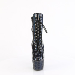 Pleaser BEJEWELED-1020-7 Black Hologram Patent Strass