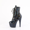 Pleaser BEJEWELED-1020-7 Black Hologram Patent Strass