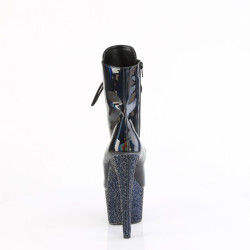 Pleaser BEJEWELED-1020-7 Black Hologram Patent Strass