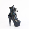 Pleaser BEJEWELED-1020-7 Black Hologram Patent Strass