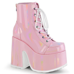 Demonia CAMEL-203 Rose Hologram Chunky Platform Boots