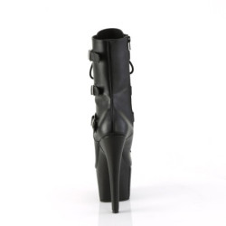 Pleaser ADORE-1043 Black Vegan Leather Matching Boots
