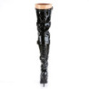 Pleaser SEDUCE-3028 Patent Buckle Thigh High Boots