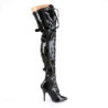 Pleaser SEDUCE-3028 Patent Buckle Thigh High Boots