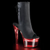 Pleaser FLASHDANCE-1018-7 Black Vegan Leather Transpare