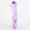 Pleaser FLAMINGO-1020 Lavender Patent Chrome Ankle Boots
