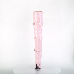 Pleaser SEDUCE-3028 Rose Buckle Thigh High Boots