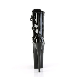 Pleaser FLAMINGO-1043 Black Patent Women Ankle Boots