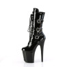 Pleaser FLAMINGO-1053 Black Patent Women Ankle Boots