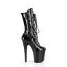 Pleaser FLAMINGO-1053 Black Patent Women Ankle Boots