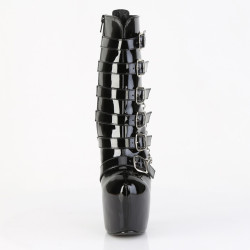 Pleaser JUBILANT-1015 Black Patent Women Ankle Boots