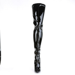 Pleaser SEDUCE-3063 Patent Laced Thigh High Boots