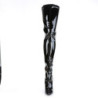 Pleaser SEDUCE-3063 Patent Laced Thigh High Boots