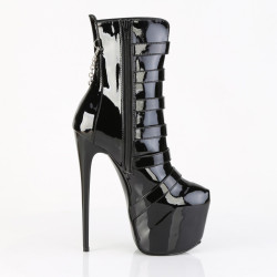 Pleaser JUBILANT-1015 Black Patent Women Ankle Boots