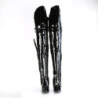 Pleaser SEDUCE-3080 Patent Buckle Thigh High Boots