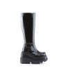 Demonia SHAKER-100 Black Vegan Platform Wedge Knee Boots
