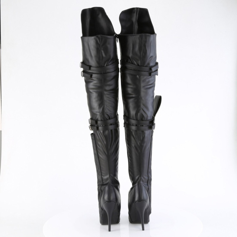 Demonia WAVE-315 Patent Platform Wedge Thigh High Boots Demonia WAVE-315 Patent Platform Wedge Thigh High Boots