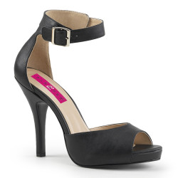 Pleaser Pink Label EVE-02 Black Vegan Leather Sale Women