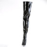 Pleaser SEDUCE-4000 Black Heeled Crotch High Boots