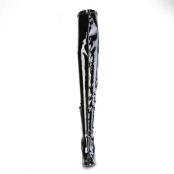 Pleaser SEDUCE-4000SLT Black Crotch High Stiletto Boots