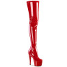 Pleaser ADORE-4000 Red Platform Crotch High Boots