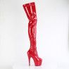 Pleaser ADORE-4000 Red Platform Crotch High Boots
