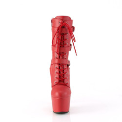 Pleaser ADORE-1043 Red Vegan Leather Matching Sale Women