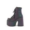 Demonia CAMEL-203 Green Reflective Chunky Platform Boots