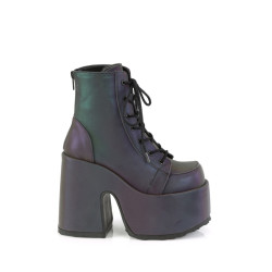 Demonia CAMEL-203 Green Reflective Chunky Platform Boots