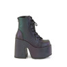 Demonia CAMEL-203 Green Reflective Chunky Platform Boots