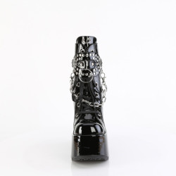 Demonia CAMEL-65 Black Patent Chunky Platform Boots