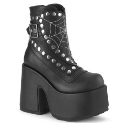 Demonia CAMEL-70 Black Vegan Chunky Platform Boots