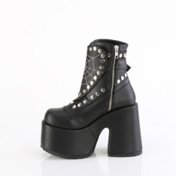 Demonia CAMEL-70 Black Vegan Chunky Platform Boots
