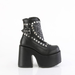 Demonia CAMEL-70 Black Vegan Chunky Platform Boots
