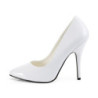 Pleaser SEDUCE-420 White Pointed Toe Heeled Pumps
