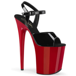 Pleaser FLAMINGO-809 Black Patent Red Sale Women
