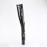 Pleaser CRAZE-3000 Black Patent Heelless Overknee Boots