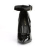 Pleaser SEDUCE-431 Black Ankle Strap Heeled Pumps
