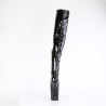 Pleaser CRAZE-3000 Black Patent Heelless Overknee Boots