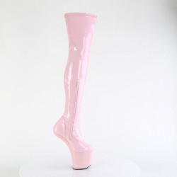 Pleaser CRAZE-3000 Rose Patent Heelless Overknee Boots