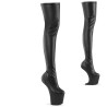 Pleaser CRAZE-3000 Black Vegan Heelless Overknee Boots