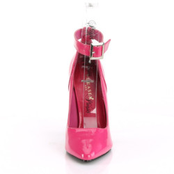 Pleaser SEDUCE-431 Pink Ankle Strap Heeled Pumps