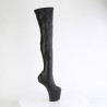 Pleaser CRAZE-3000 Black Vegan Heelless Overknee Boots