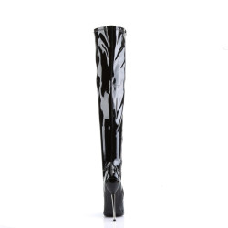 Devious DAGGER-3000 Metal Heeled Stiletto Thigh Boots