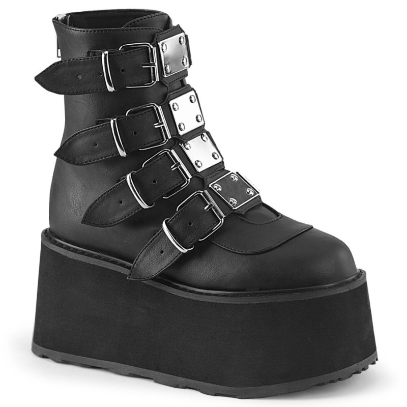 Demonia DAMNED-105 Black Vegan Leather Women Heels Demonia DAMNED-105 Black Vegan Leather Women Heels