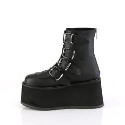 Demonia DAMNED-105 Black Vegan Leather Women Heels